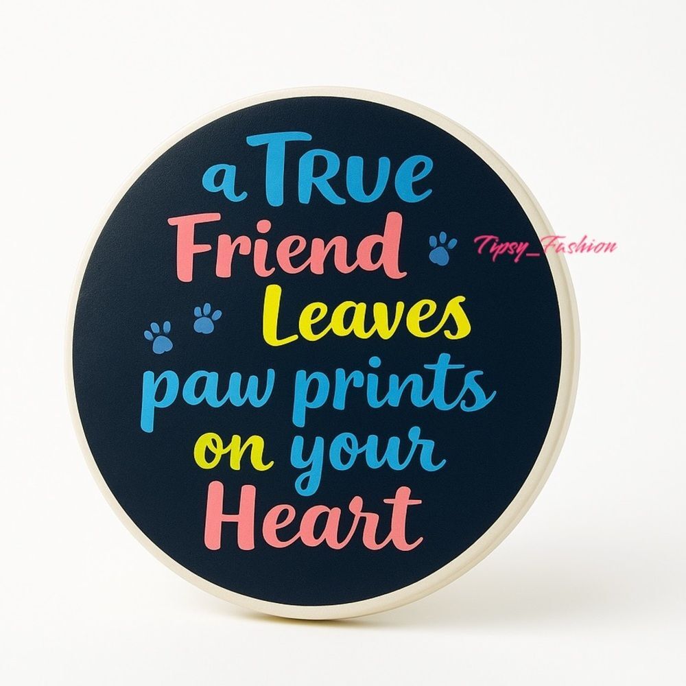 Dog Lover Paw Prints on Your Heart 3” Refrigerator Magnet NEW